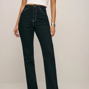 Reformation Highrise Skinny jeans, Black, Size 28 J53